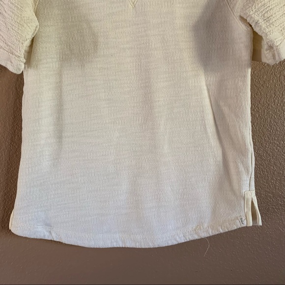 Woolrich Cream Textured Top Size Large - Picture 5 of 10